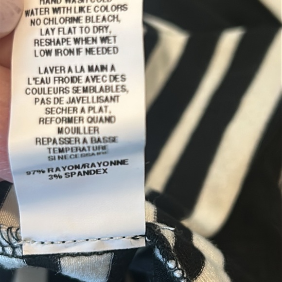 Antistar Black and White Striped Sleeveless Stretchy Maxi Dress Made in Canada - Picture 11 of 13